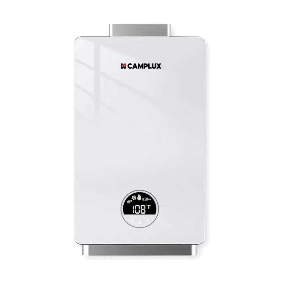 Camplux chauffe-eau gaz sans réservoir 3,18 GPM noir intérieur
