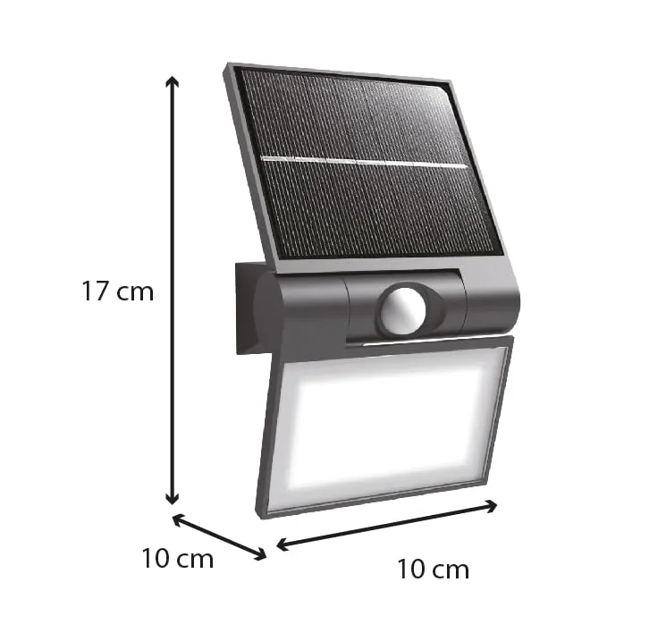 Voltman applique solaire 200 lm détecteur blanc froid