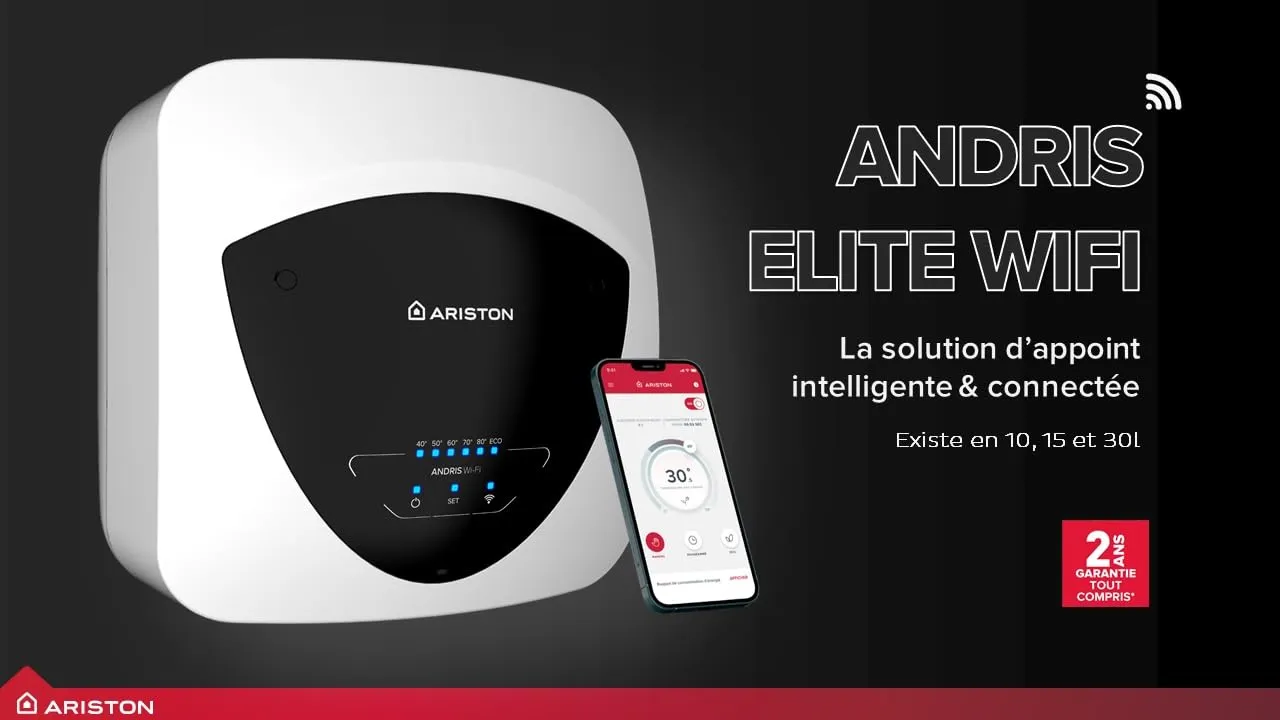 Ariston Hotpoint Andris Elite Wifi chauffe-eau 15 L sur-évier 2000W