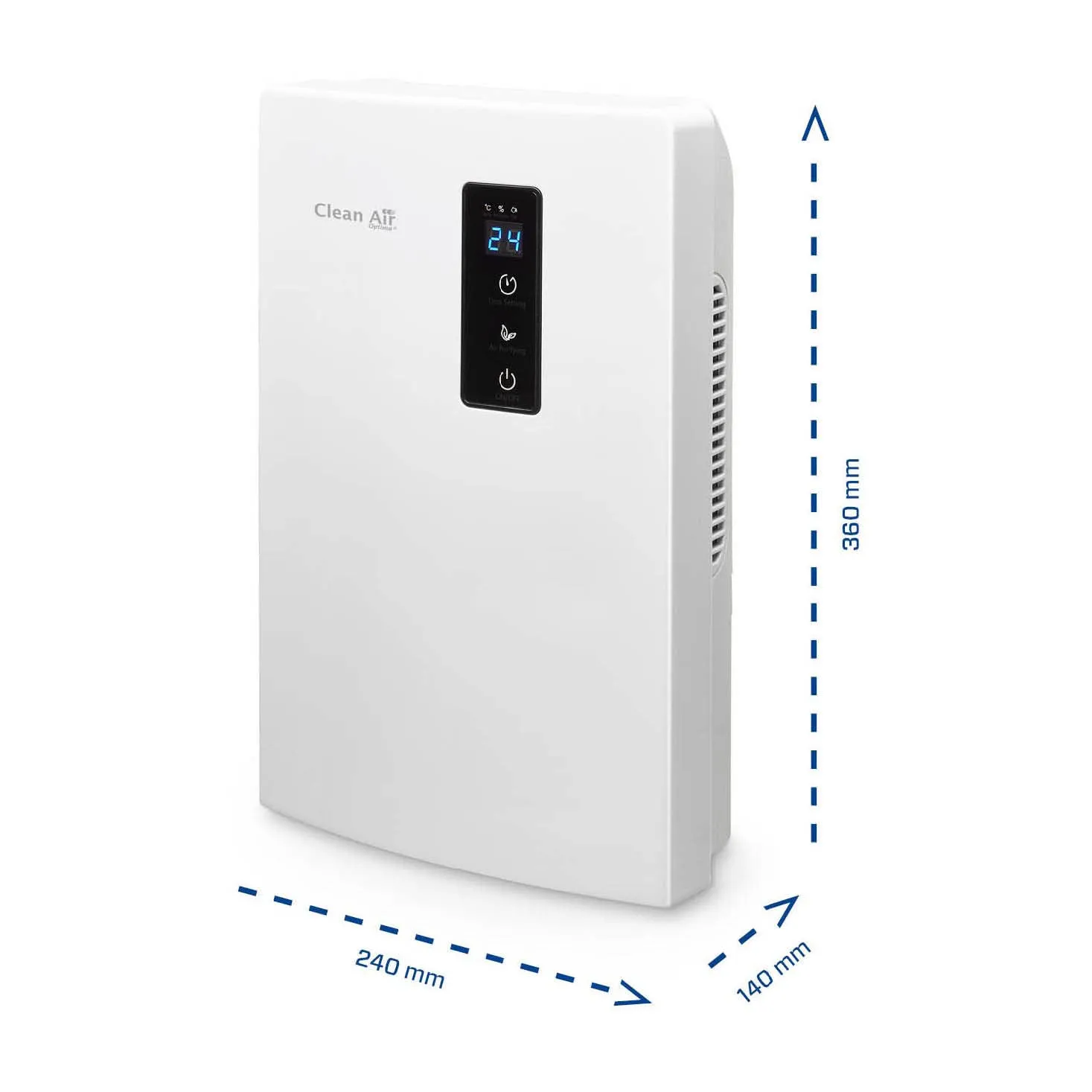 Clean Air Optima CA-703W déshumidificateur 0,7 L/jour blanc Peltier
