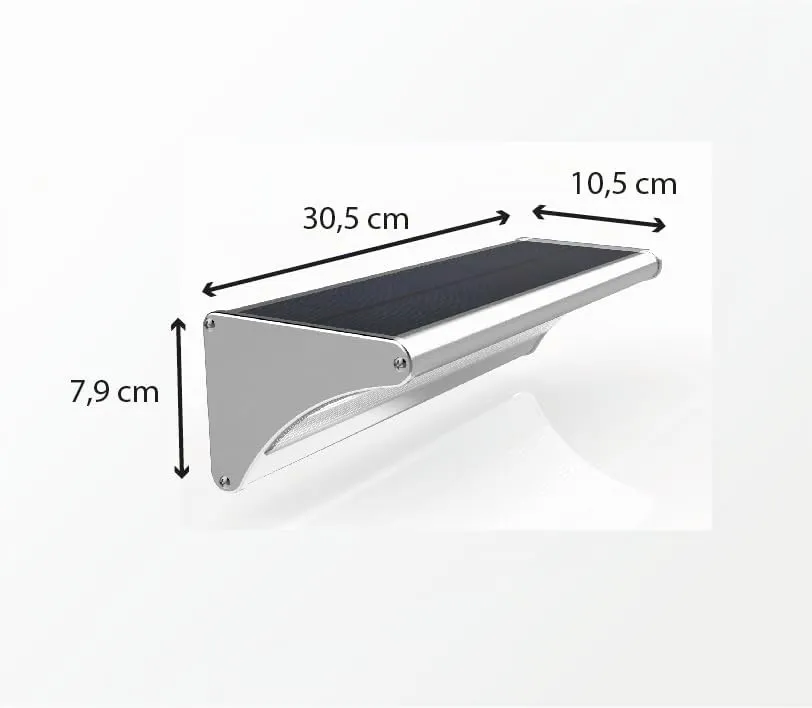 Voltman Akov applique solaire 30 cm 1100 lm détecteur