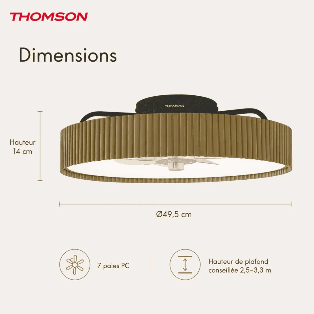 Thomson ventilateur de plafond 50 cm blanc LED