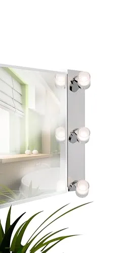 Voltman réglette salle de bain 3 spots chrome LED