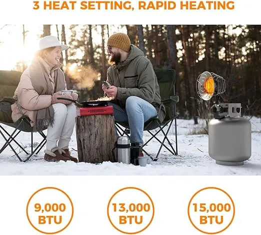 Camplux chauffage propane bouteille 15000 BTU simple brûleur