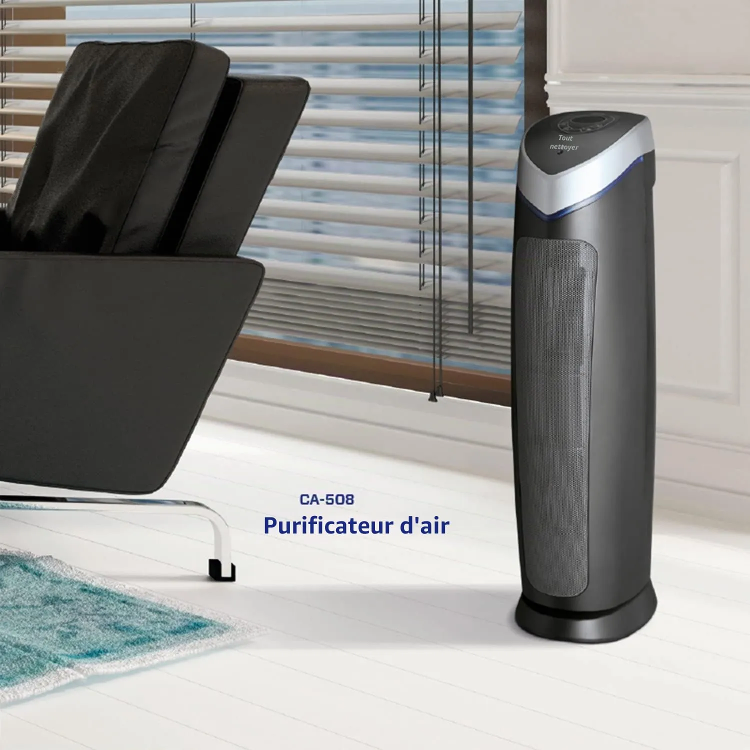 Clean Air Optima CA-508 purificateur d’air noir 80 m² HEPA