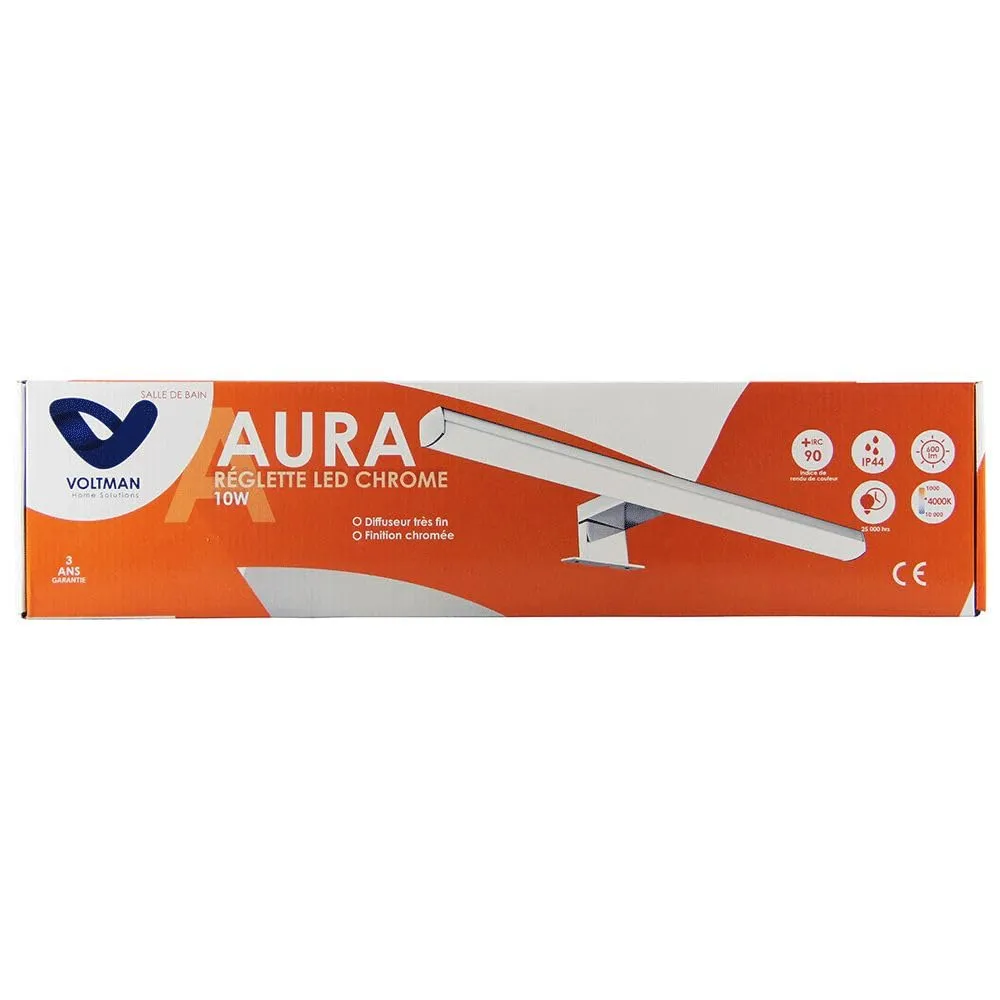 Voltman applique salle de bain 50cm chrome 10W sans télécommande