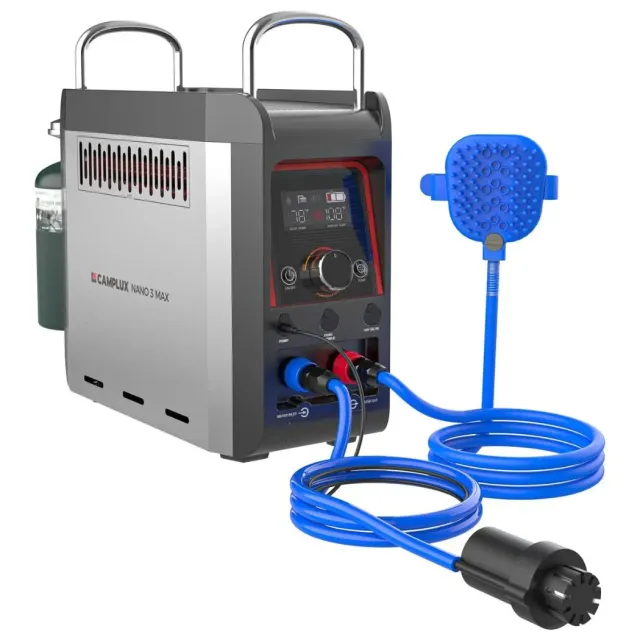 Camplux Nano 3 Max douchette chauffe-eau portable propane sac