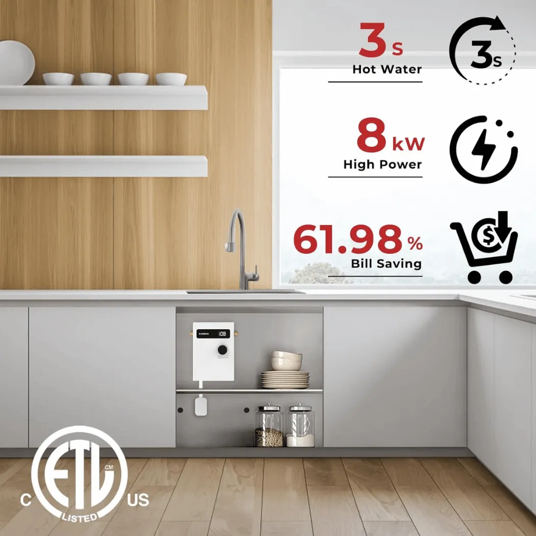 Camplux chauffe-eau électrique instantané 8 kW blanc