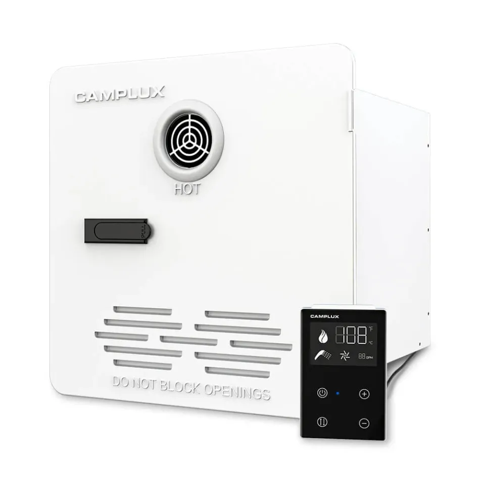 Camplux chauffe-eau camping-car gaz 2,64 GPM blanc porte