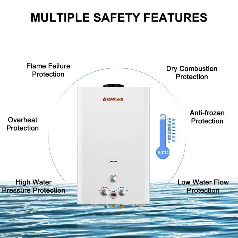 Camplux 16L chauffe-eau gaz sans réservoir classe A