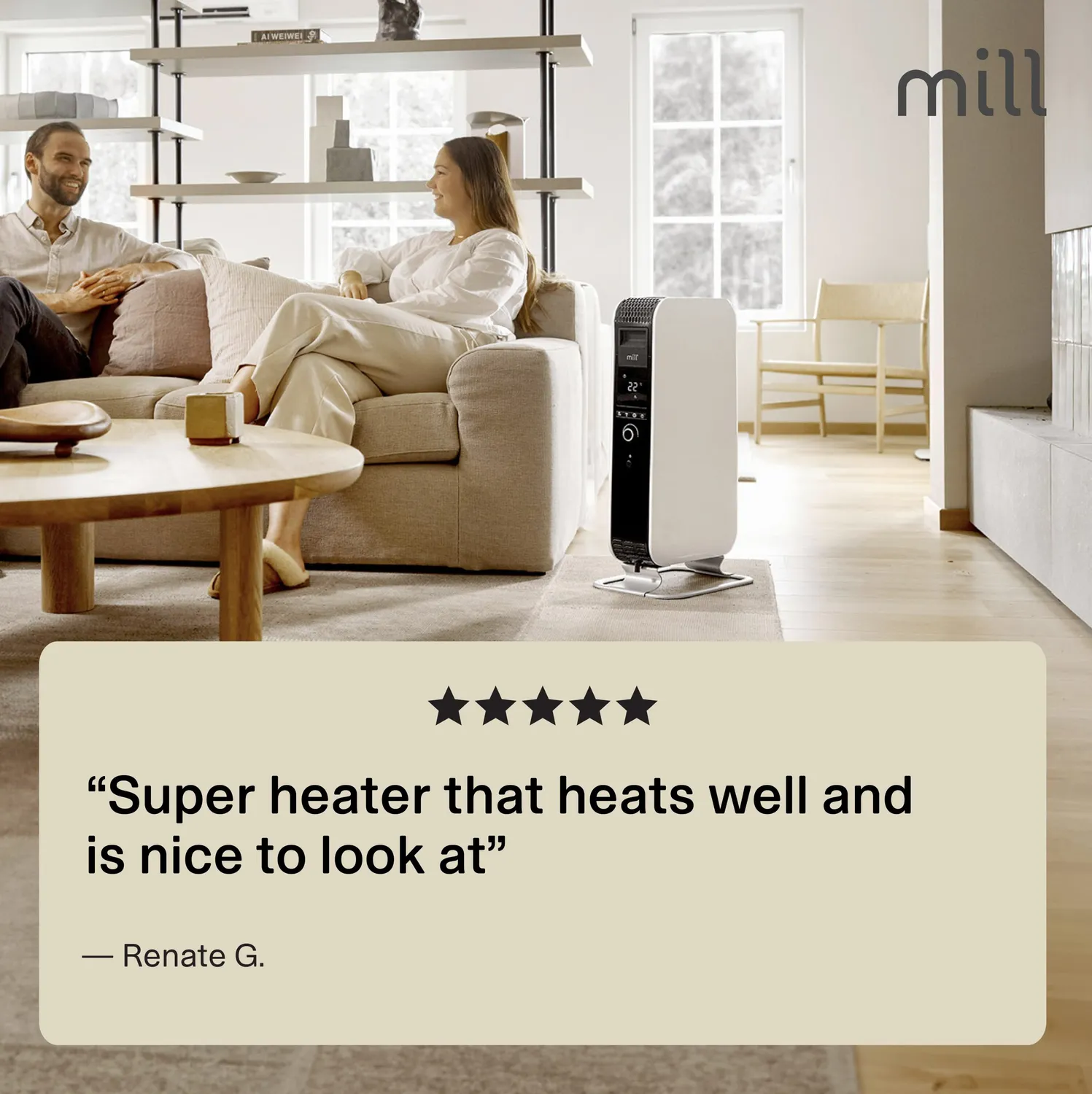 Mill Gentle Air radiateur bain d'huile 2000W mobile