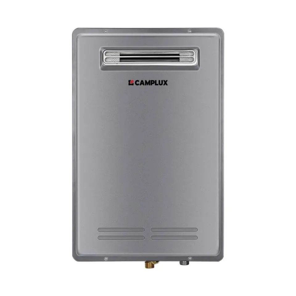 Camplux Chauffe-eau instantané 5,28 GPM propane gris extérieur