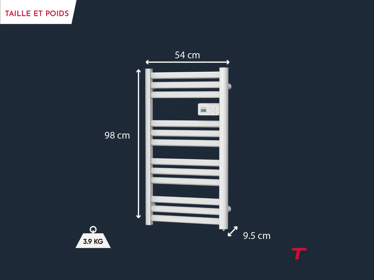 Thomson Cosmo sèche-serviettes connecté 500W blanc