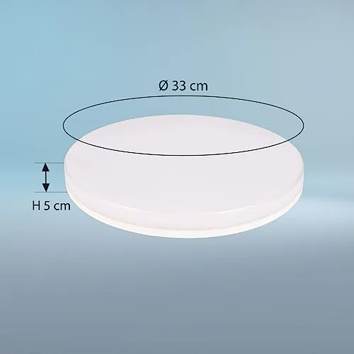 Voltman plafonnier rond LED 24 W IP44 blanc salle de bain