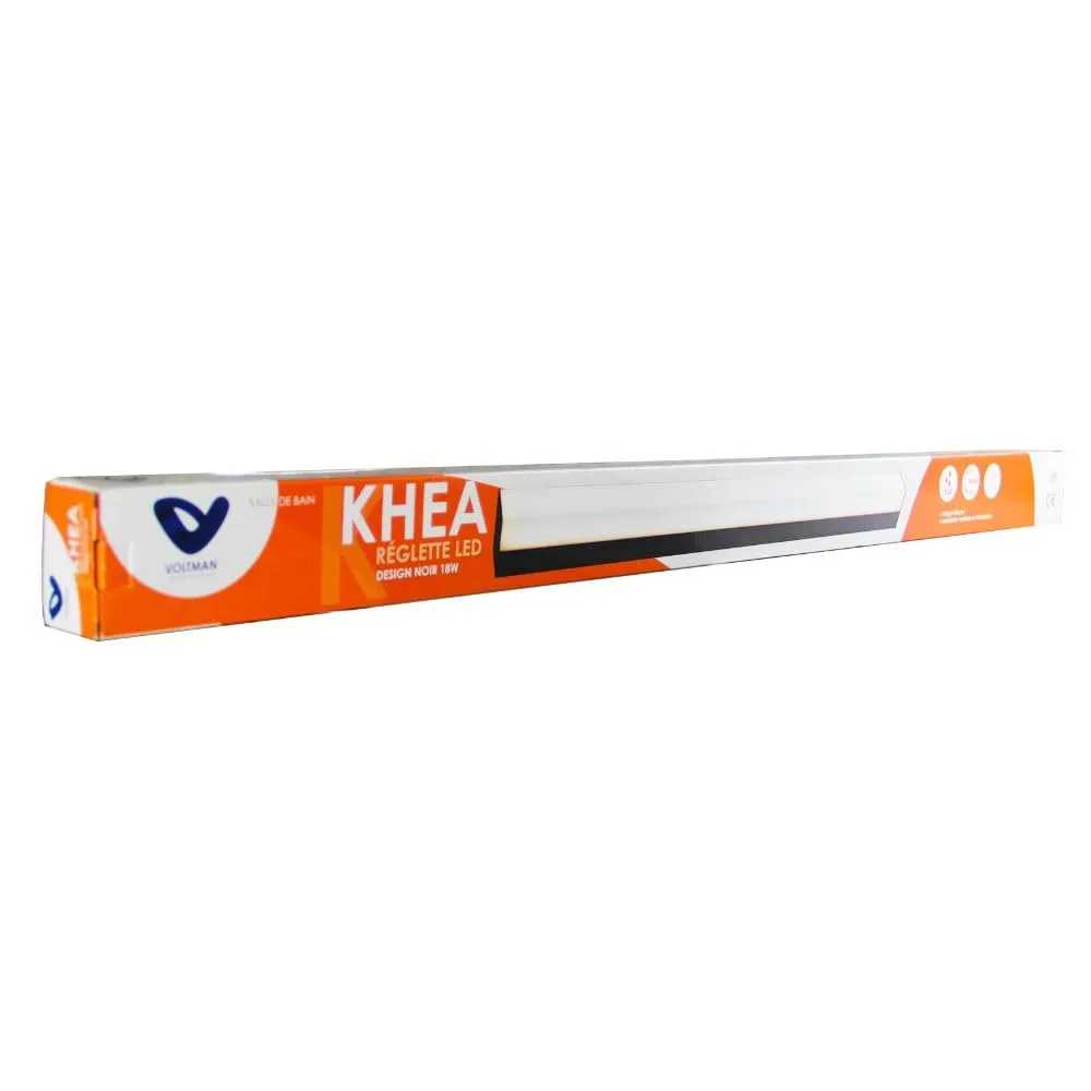 Voltman Khea réglette salle de bain 90cm noire IP44