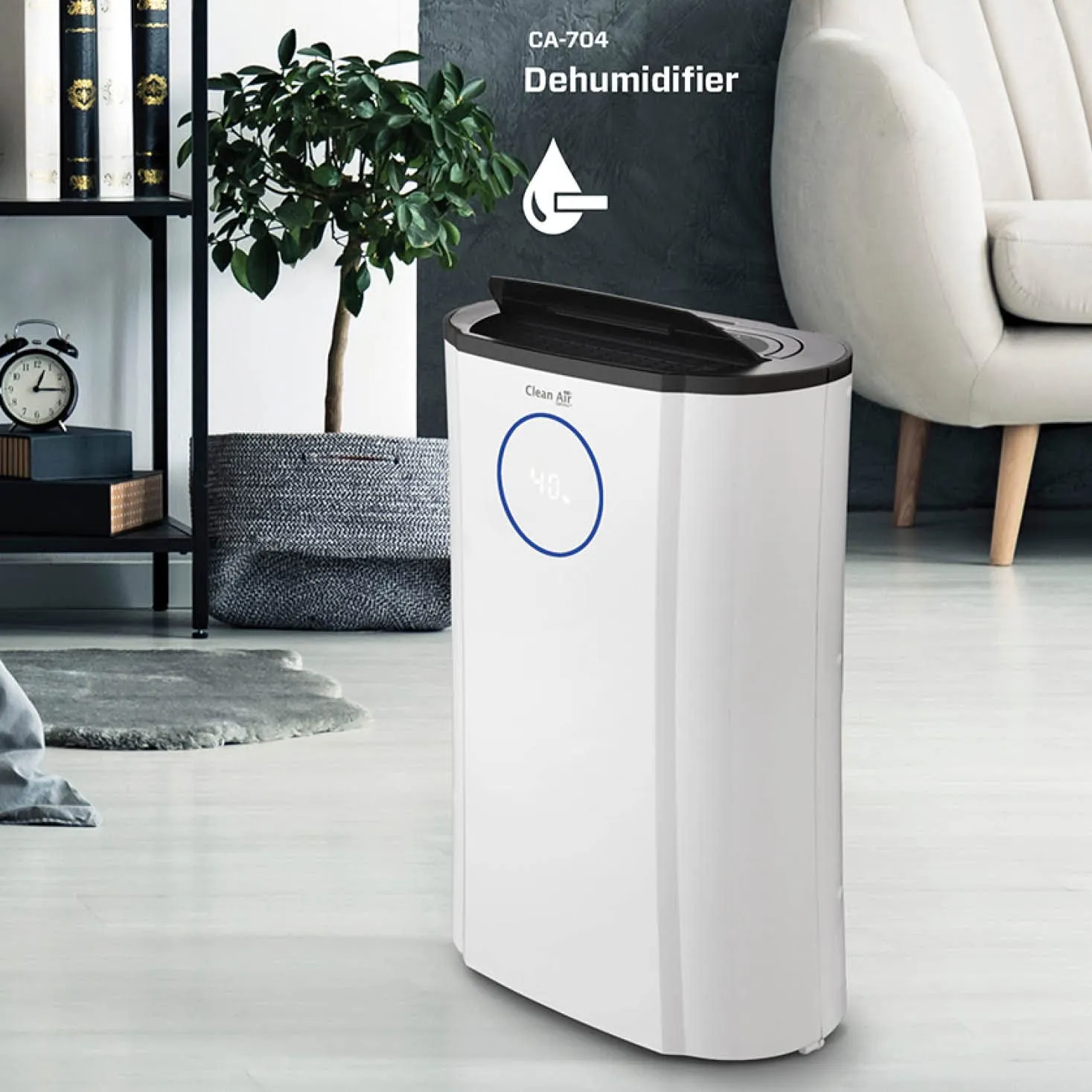 Clean Air Optima CA-704 purificateur 70 m² noir ivoire 39 dB