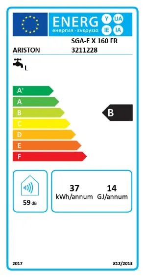 Ariston SGA-E X 160 chauffe-eau gaz sol 155L cheminée