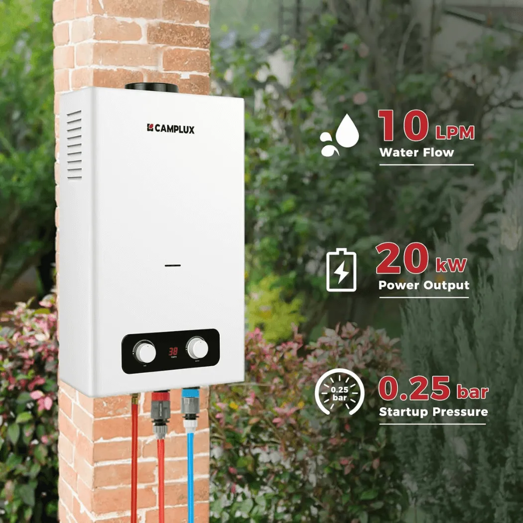 Camplux BD264 chauffe-eau gaz extérieur 10 L/min 50 mbar