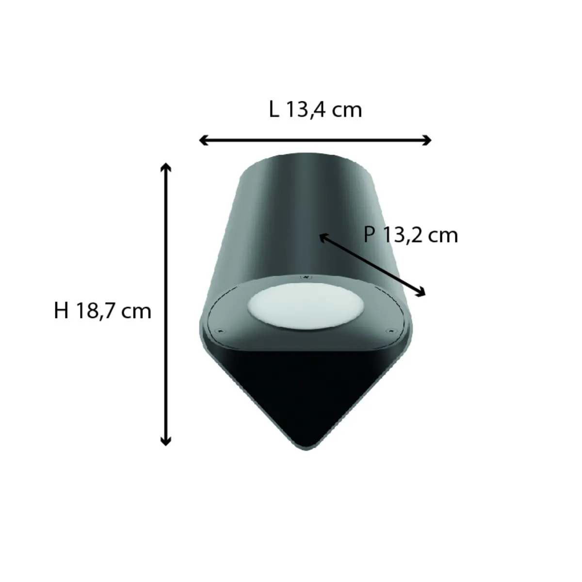 Voltman applique extérieure filaire GU10 IP44 grise