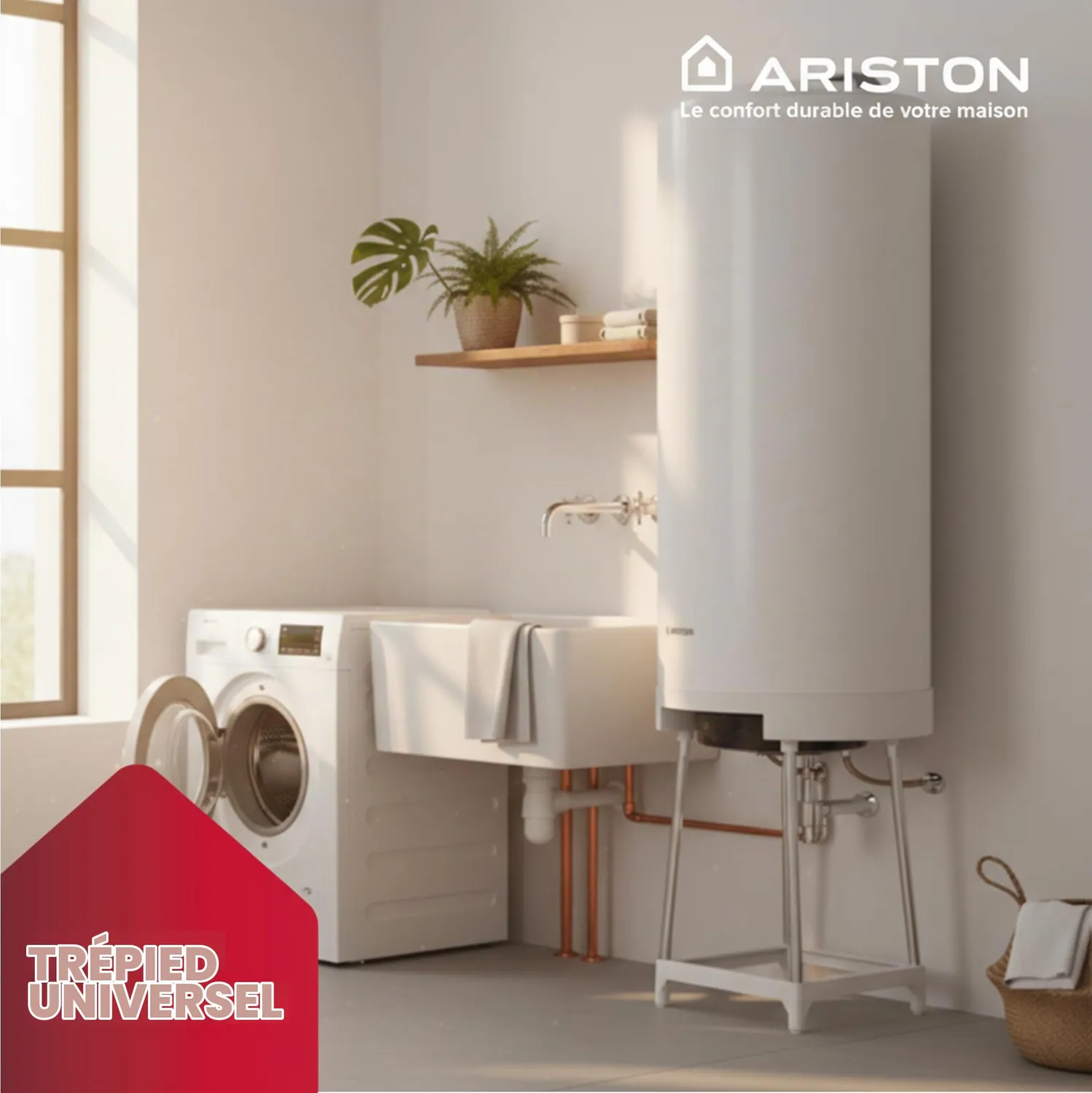 Ariston Hotpoint 4090027 trépied chauffe-eau 450 kg réglable