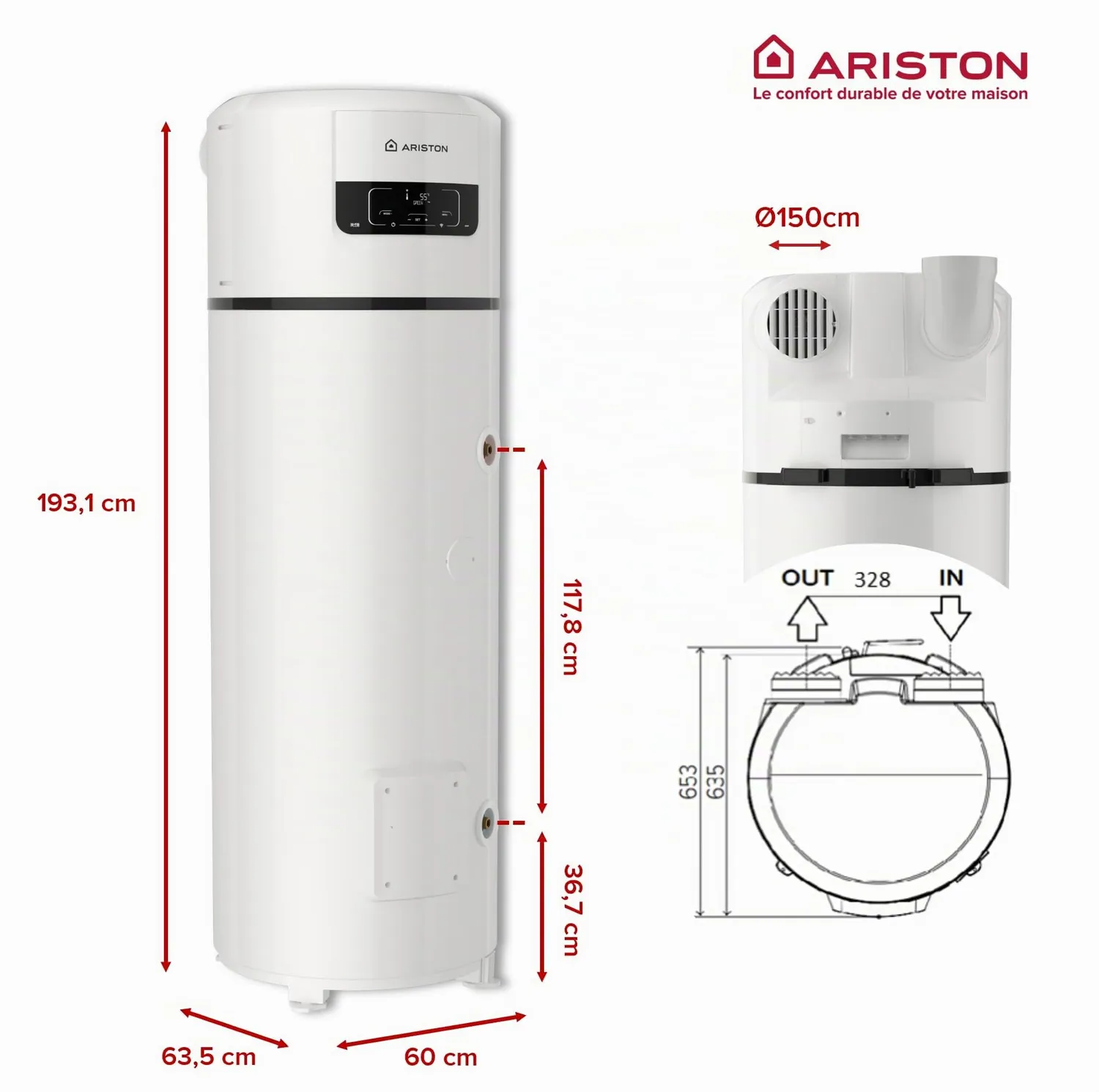 Ariston Nuos Plus S2 Wifi chauffe-eau thermodynamique 250L A+