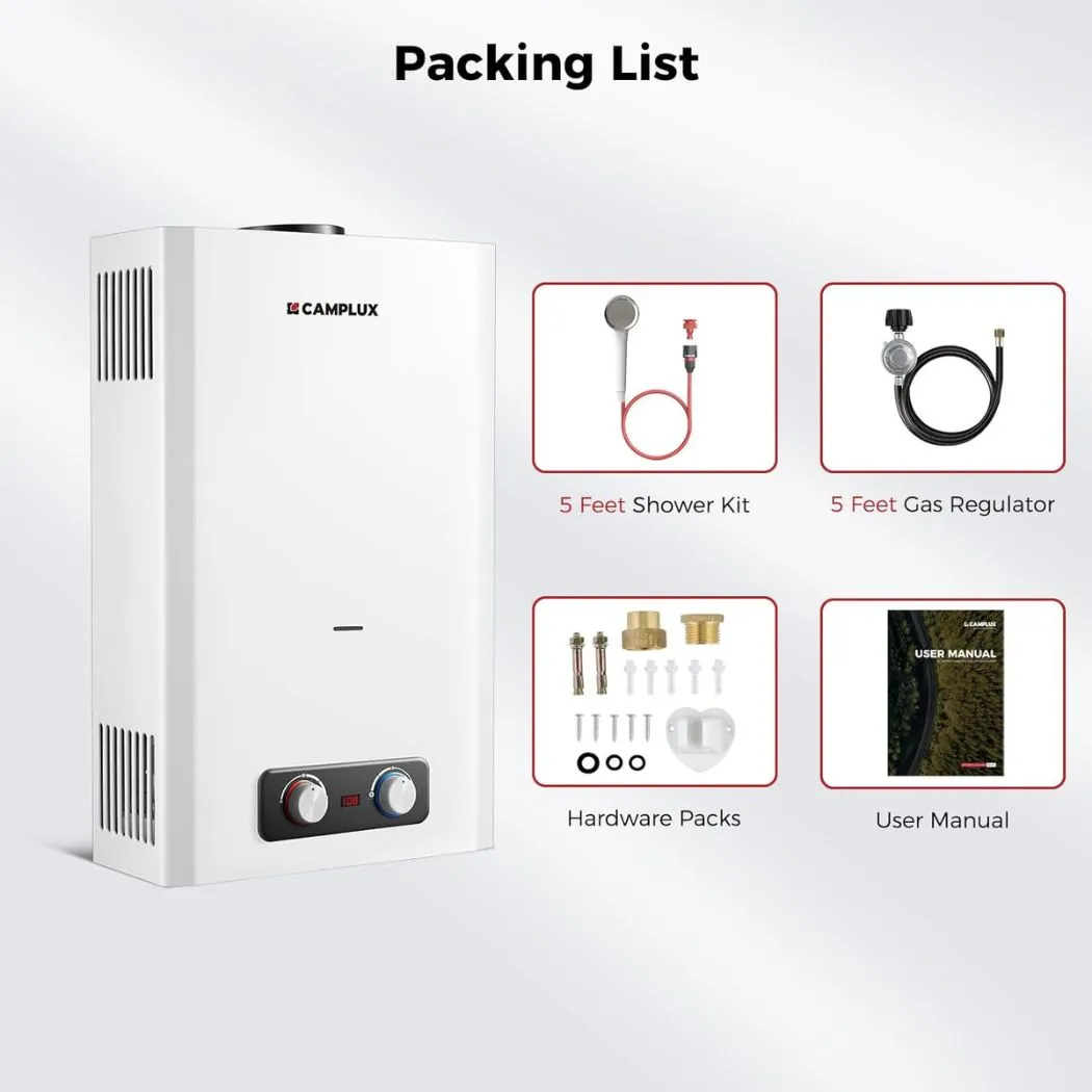 Camplux BD528 chauffe-eau gaz 20L 5,28 GPM propane