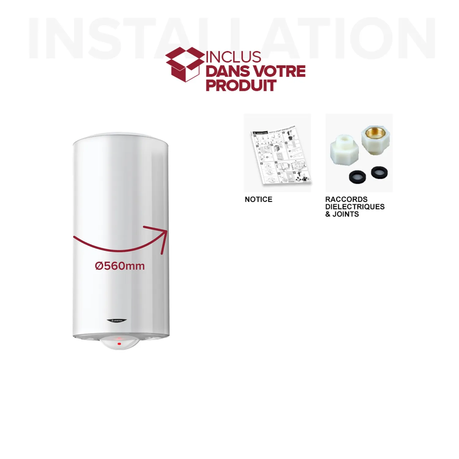 Ariston Hotpoint Sagéo 150L chauffe-eau électrique stéatite