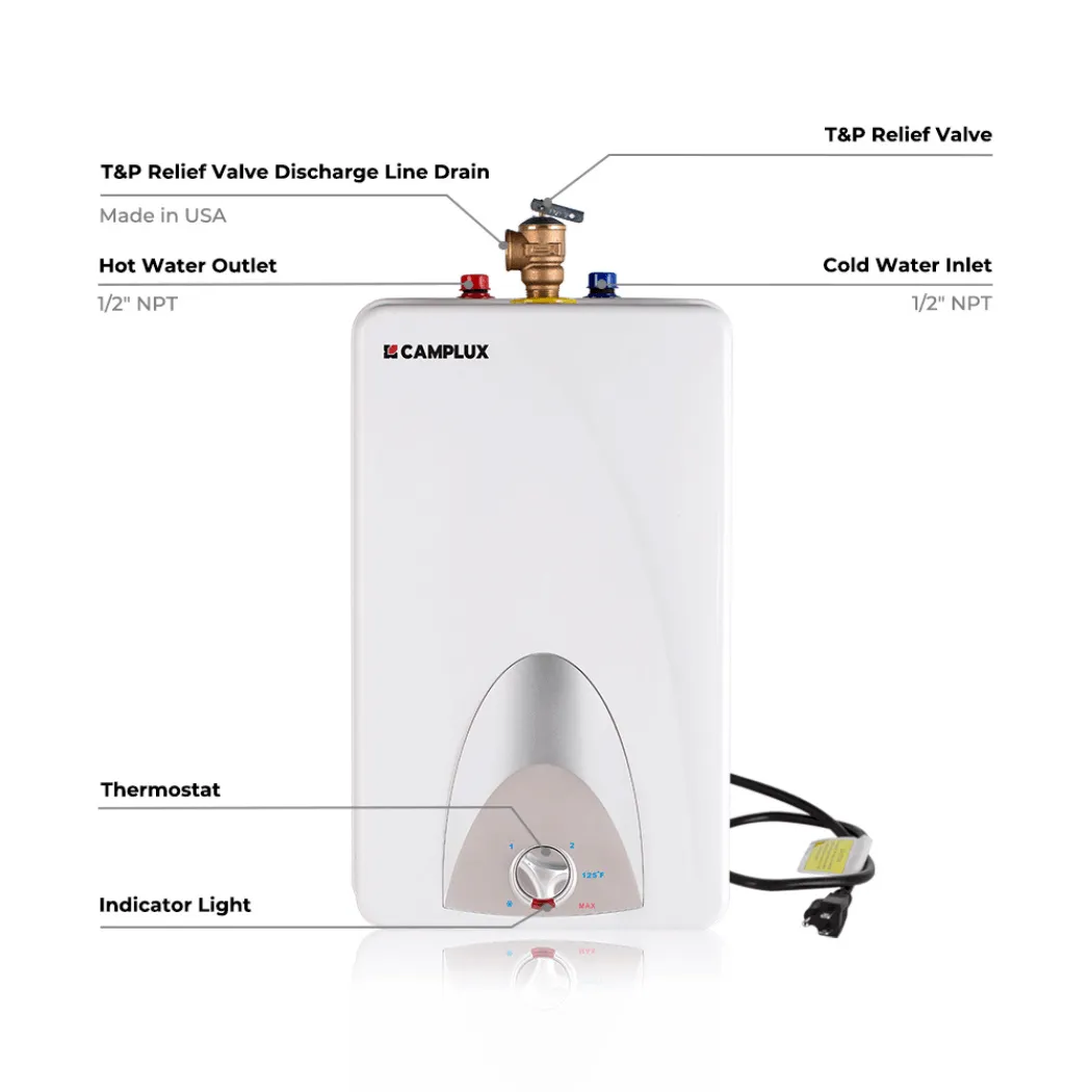 Camplux mini ballon eau chaude électrique 4 gallons 120 V