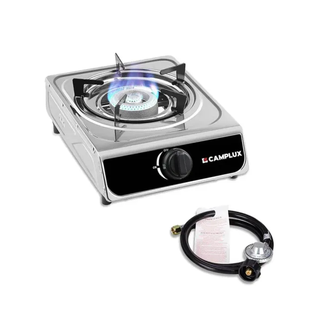 Camplux réchaud gaz portable 1 feu 9800 BTU inox