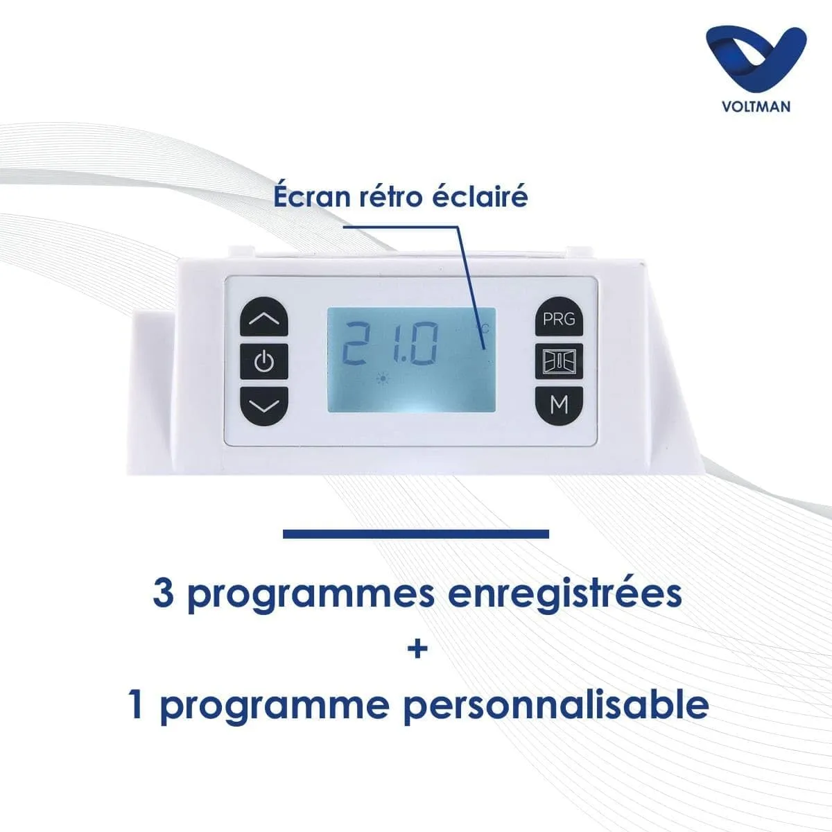 Voltman panneau rayonnant électrique 2000W blanc