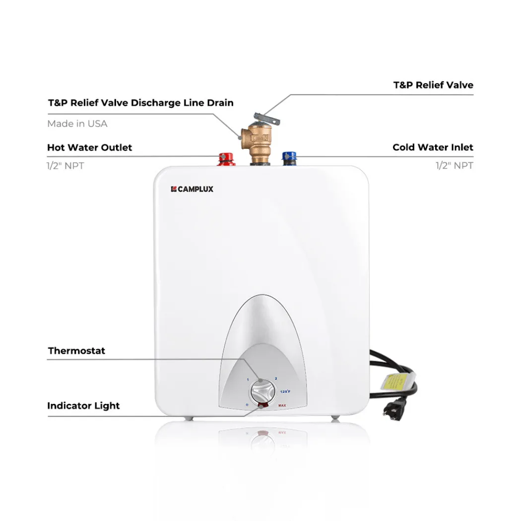 Camplux 6 gallons chauffe-eau électrique mini-réservoir 120V