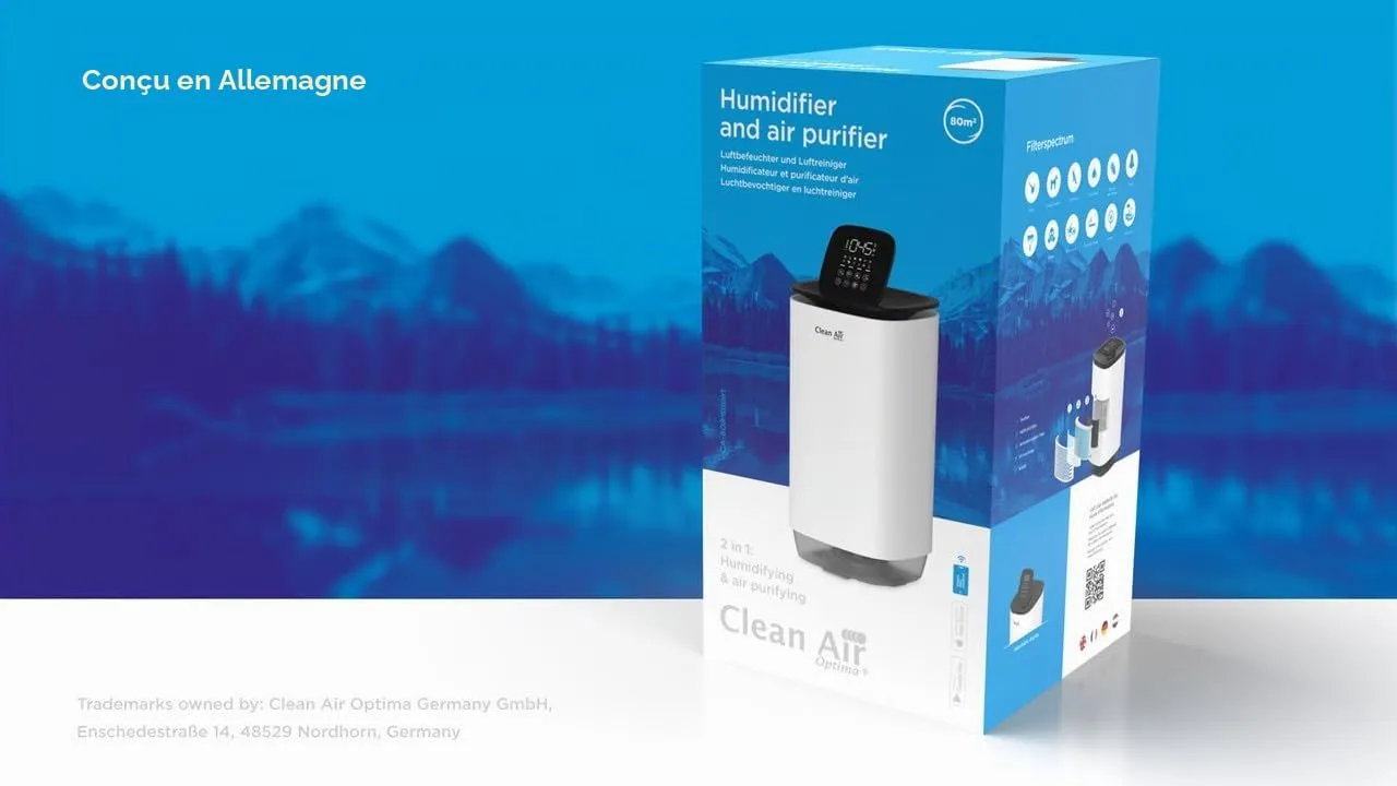 Clean Air Optima CA-806 humidificateur purificateur 8L 60m2