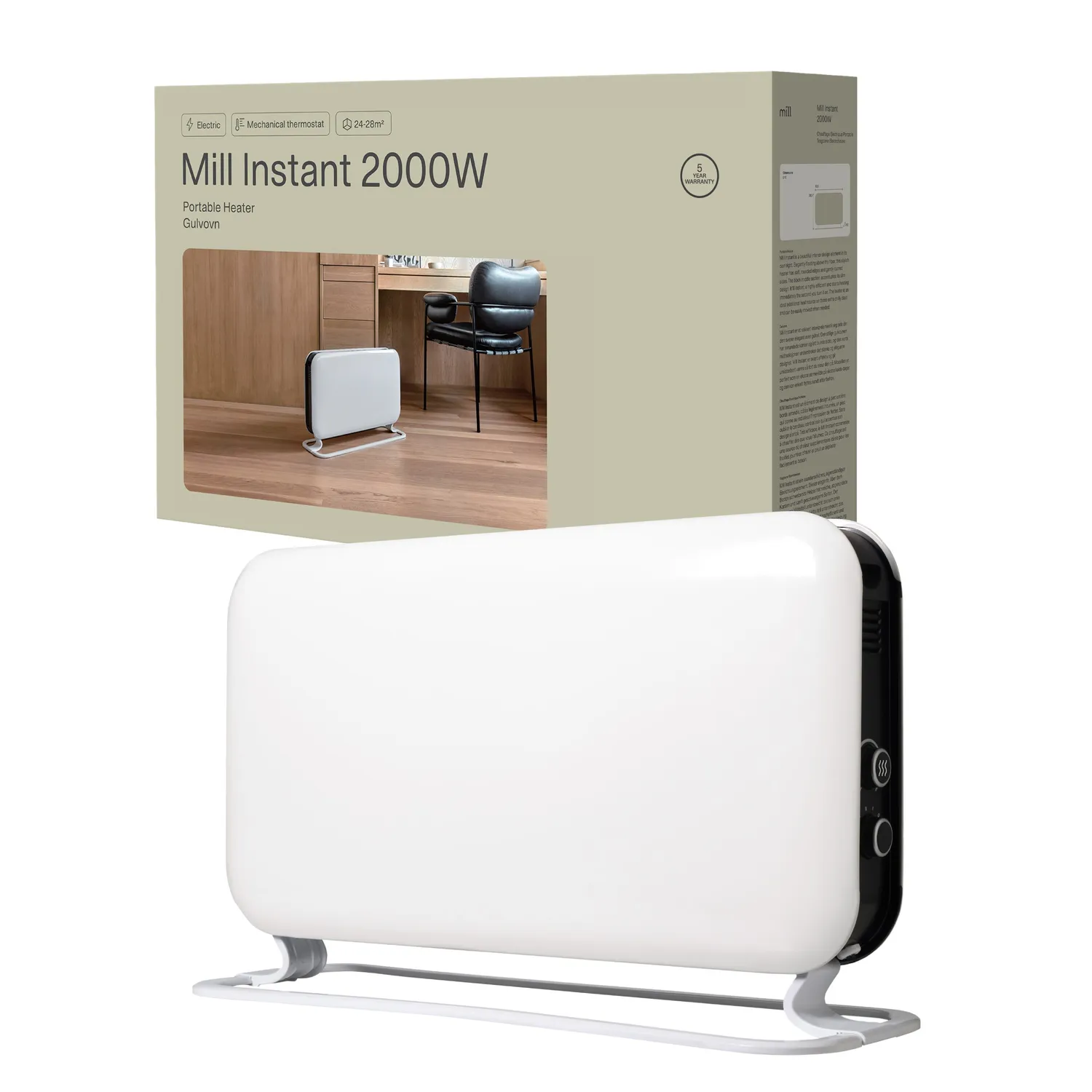 Mill Instant Mec radiateur soufflant 2000W portable
