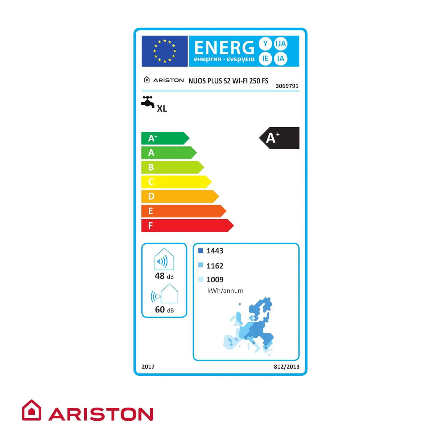 Ariston Nuos Plus S2 Wifi chauffe-eau thermodynamique 250L A+