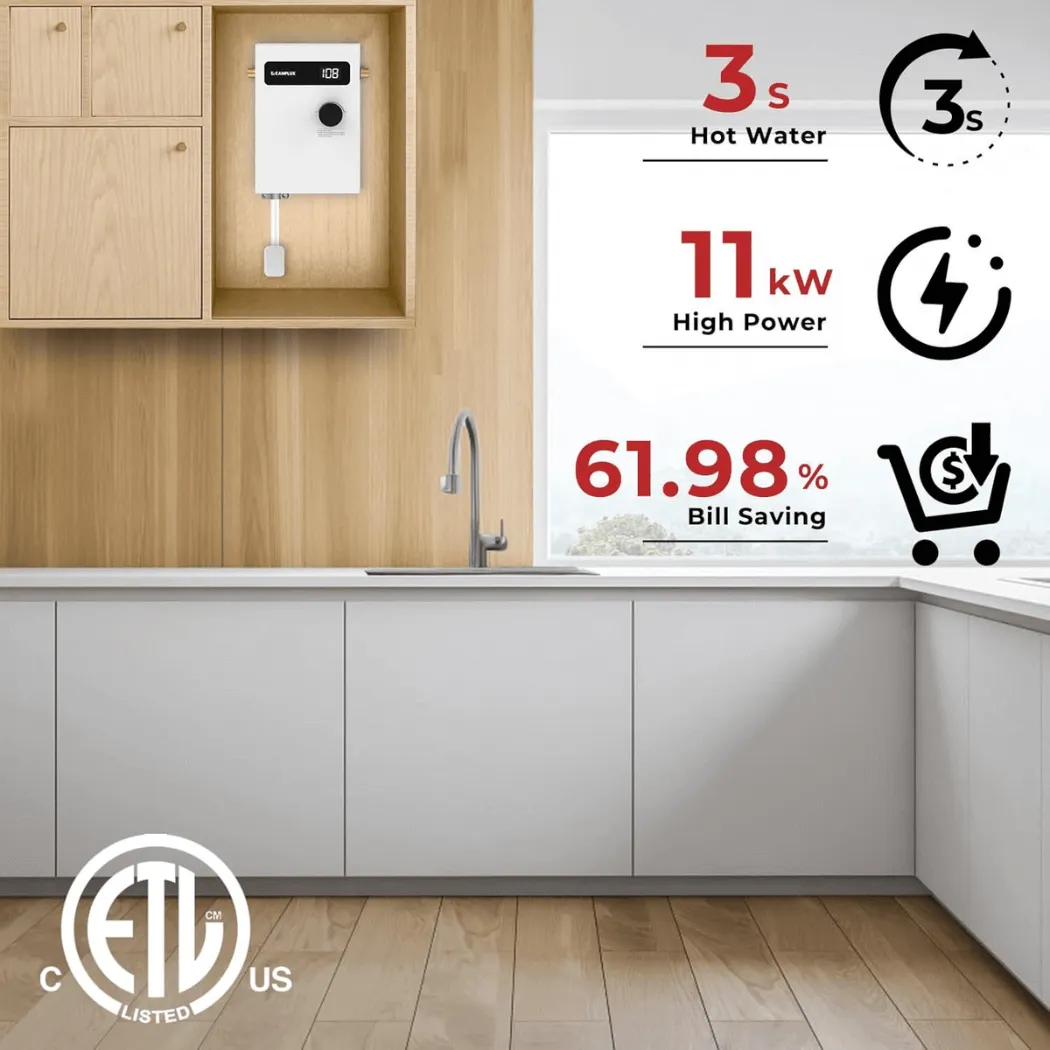 Camplux Chauffe-eau électrique sans réservoir 11kW blanc