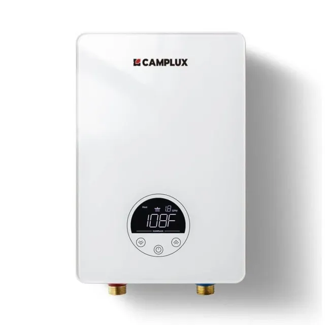 Camplux 6 kW chauffe-eau électrique instantané 1,0 GPM blanc