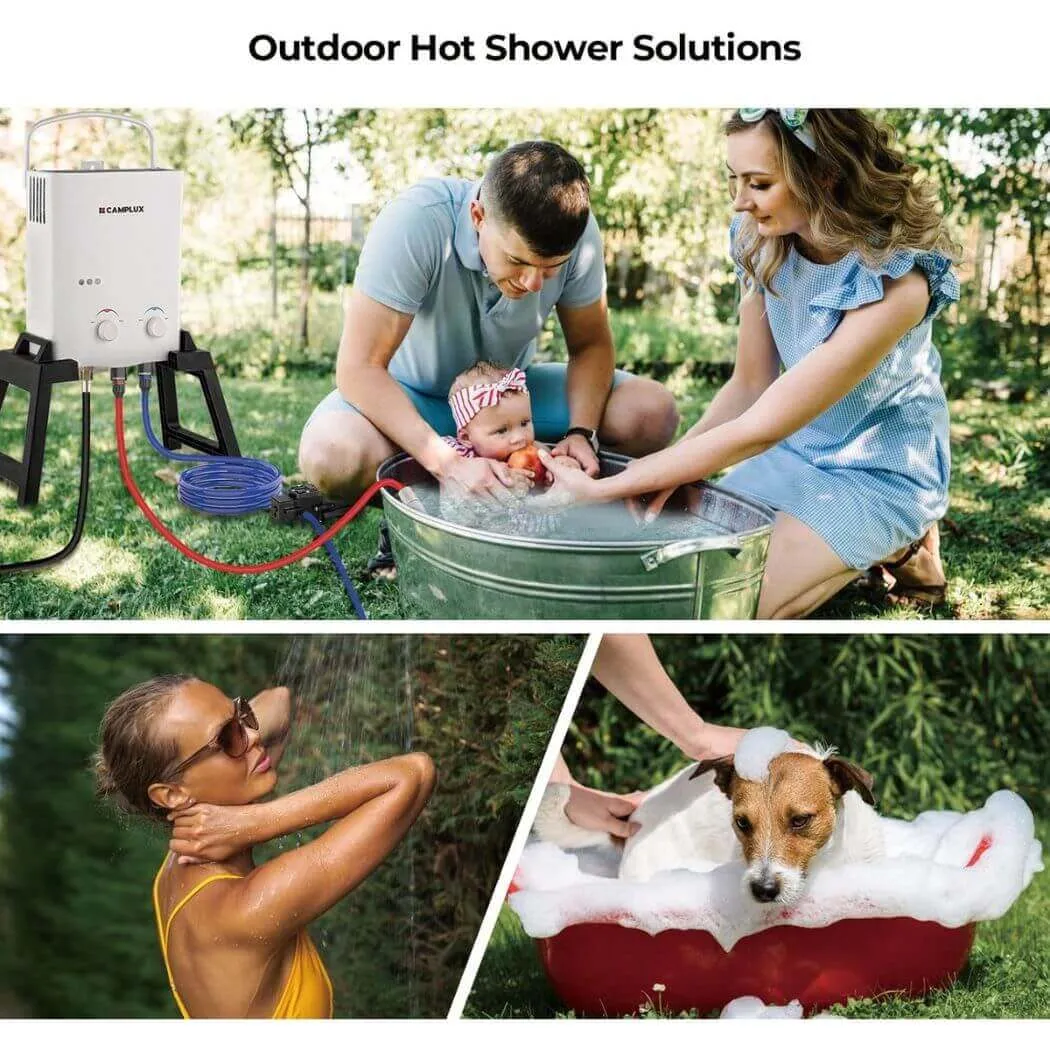 Camplux AY132 Douche camping gaz 5L 1,32 GPM blanc
