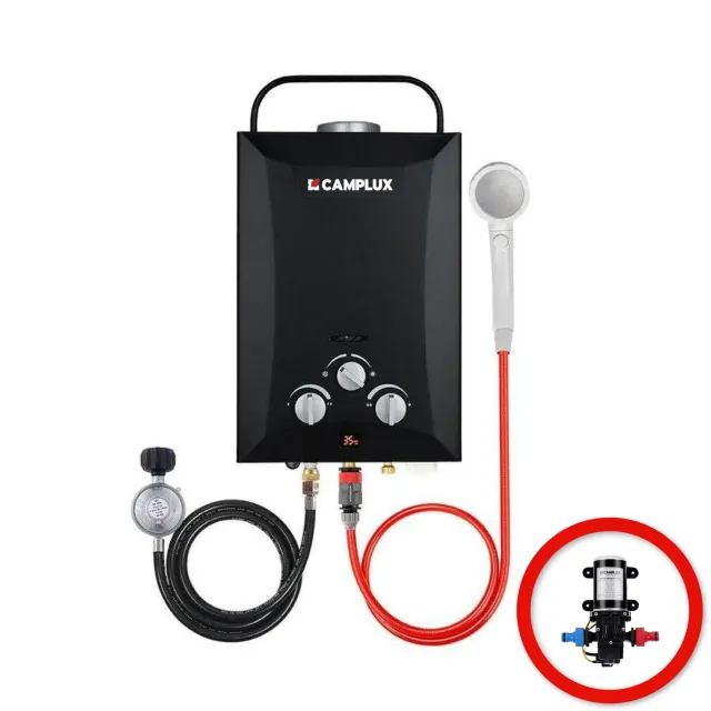 Camplux 8 L chauffe-eau gaz portable camping pompe 6 L propane