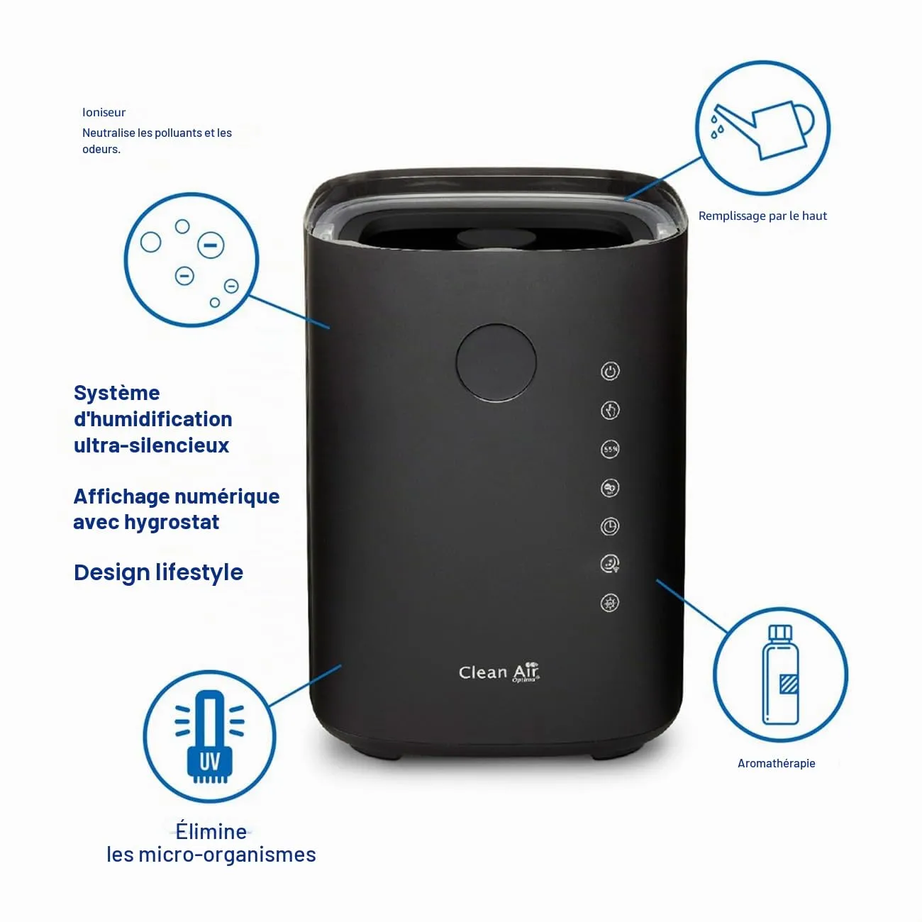 Clean Air Optima CA-605 humidificateur ultrason 5L