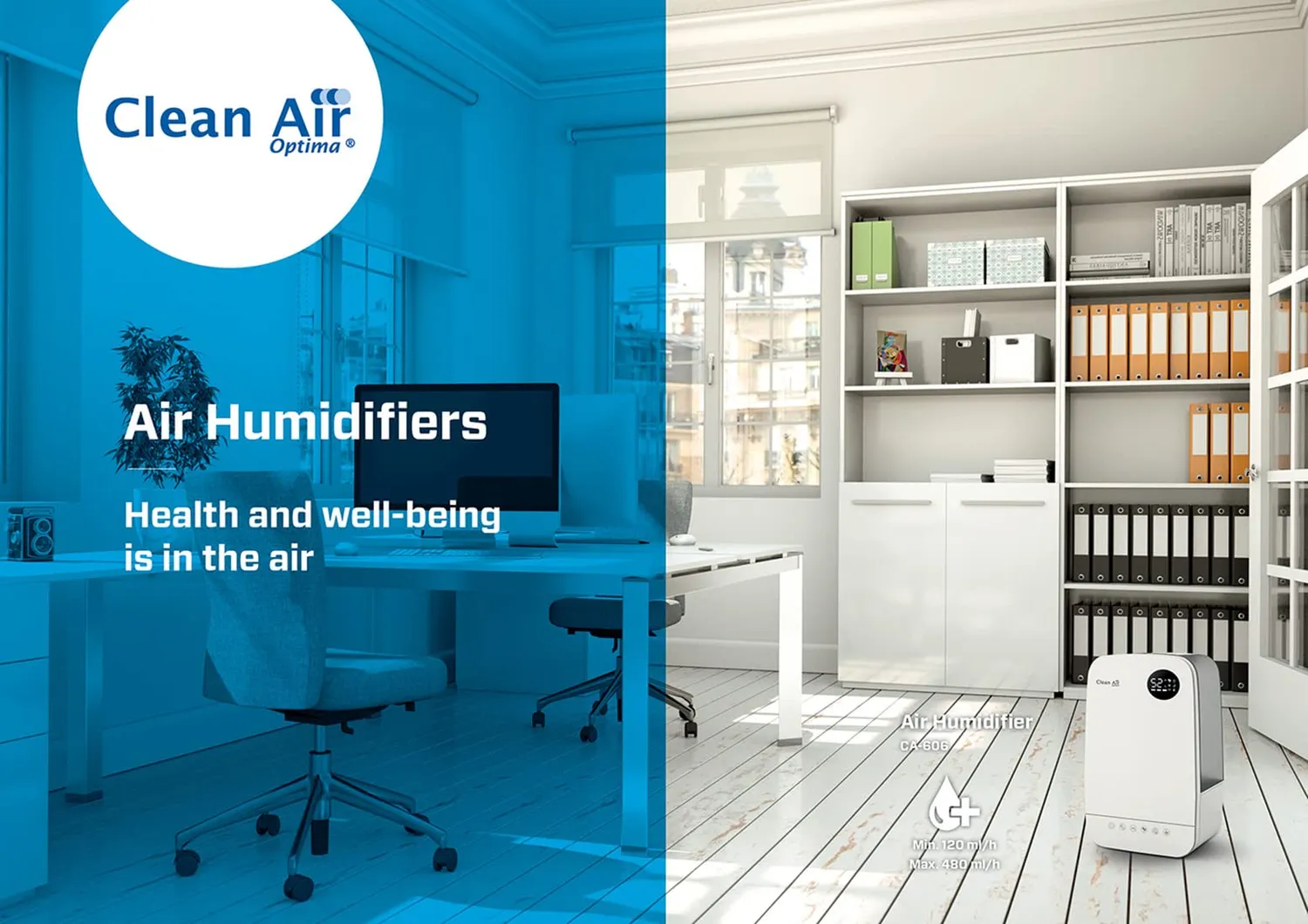 Clean Air Optima CA-606 humidificateur ultrason 5 L hygrostat