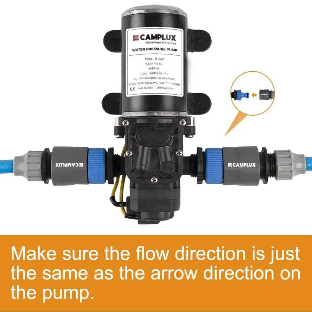 Camplux JK-3206P pompe à eau 12 V 6 L/min 65 PSI