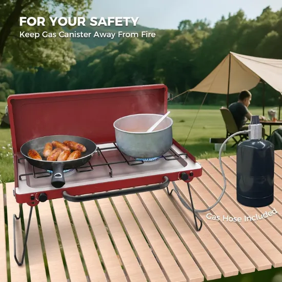 Camplux Safari Réchaud camping gaz 2 feux 20000 BTU