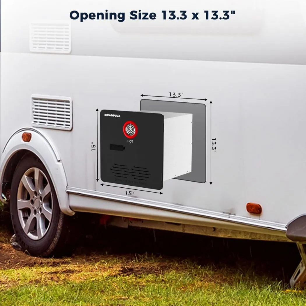 Camplux porte accès 15x15 chauffe-eau camping-car noir