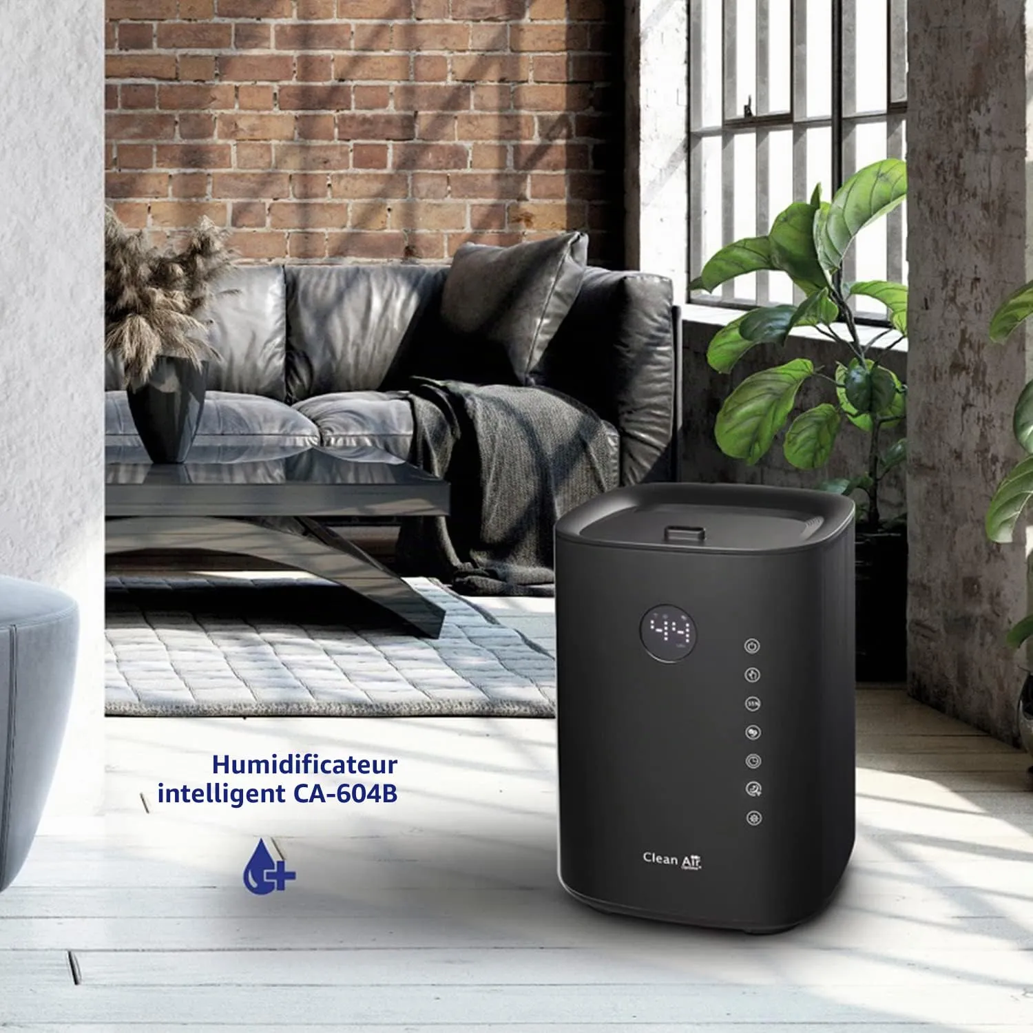 Clean Air Optima CA-604 humidificateur noir 55 m² ultrason