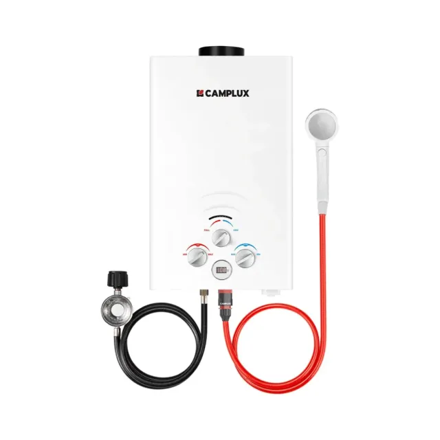 Camplux 2,11 GPM chauffe-eau gaz portable extérieur blanc