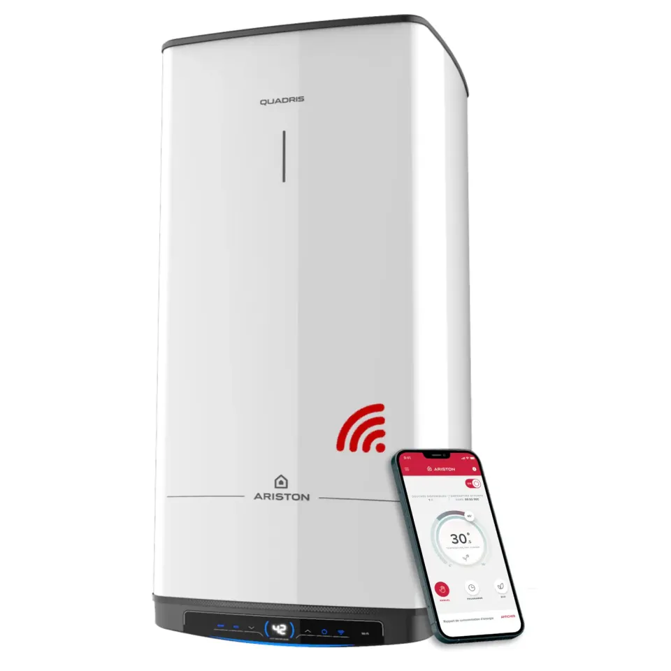 Ariston Hotpoint Quadris WiFi chauffe-eau compact 100L stéatite