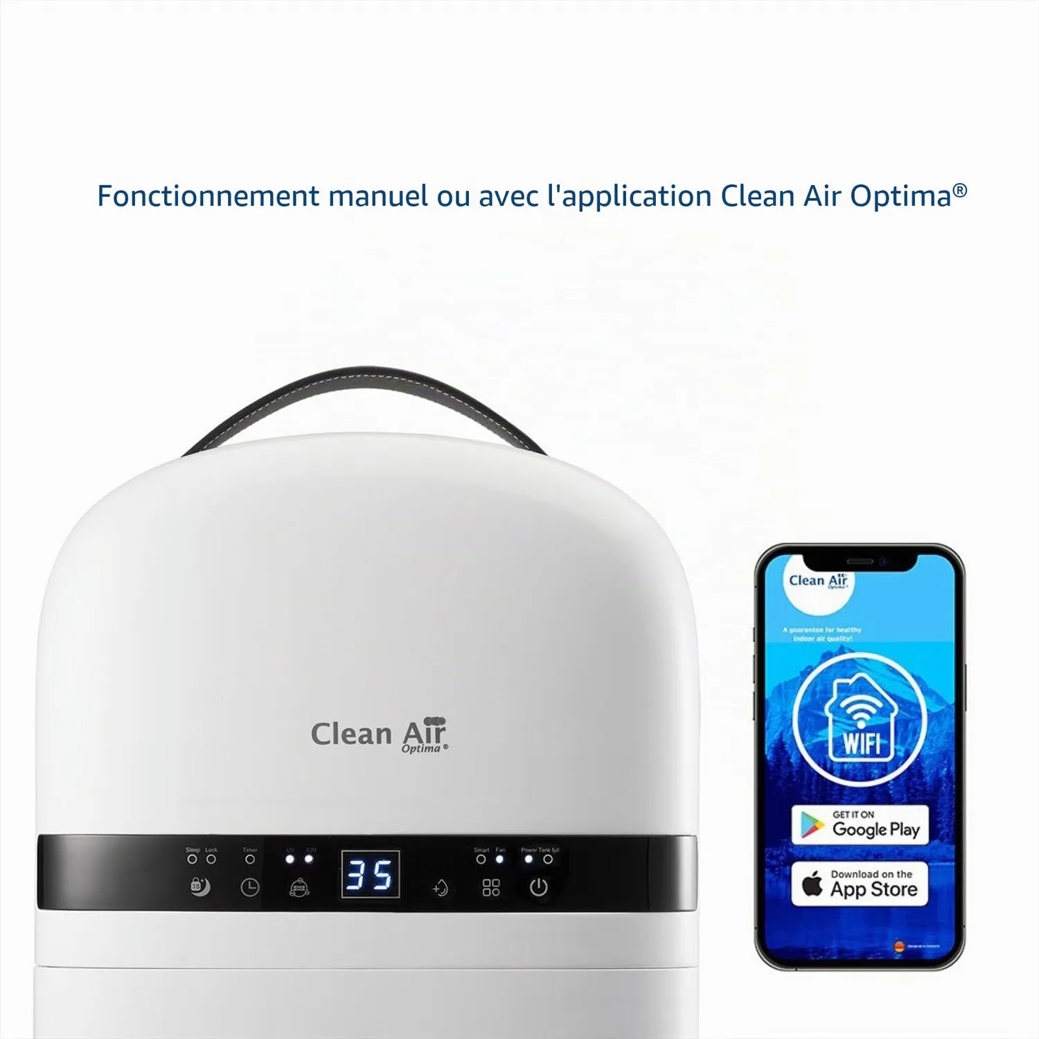 Clean Air Optima CA-702 Smart déshumidificateur 5 L/j HEPA