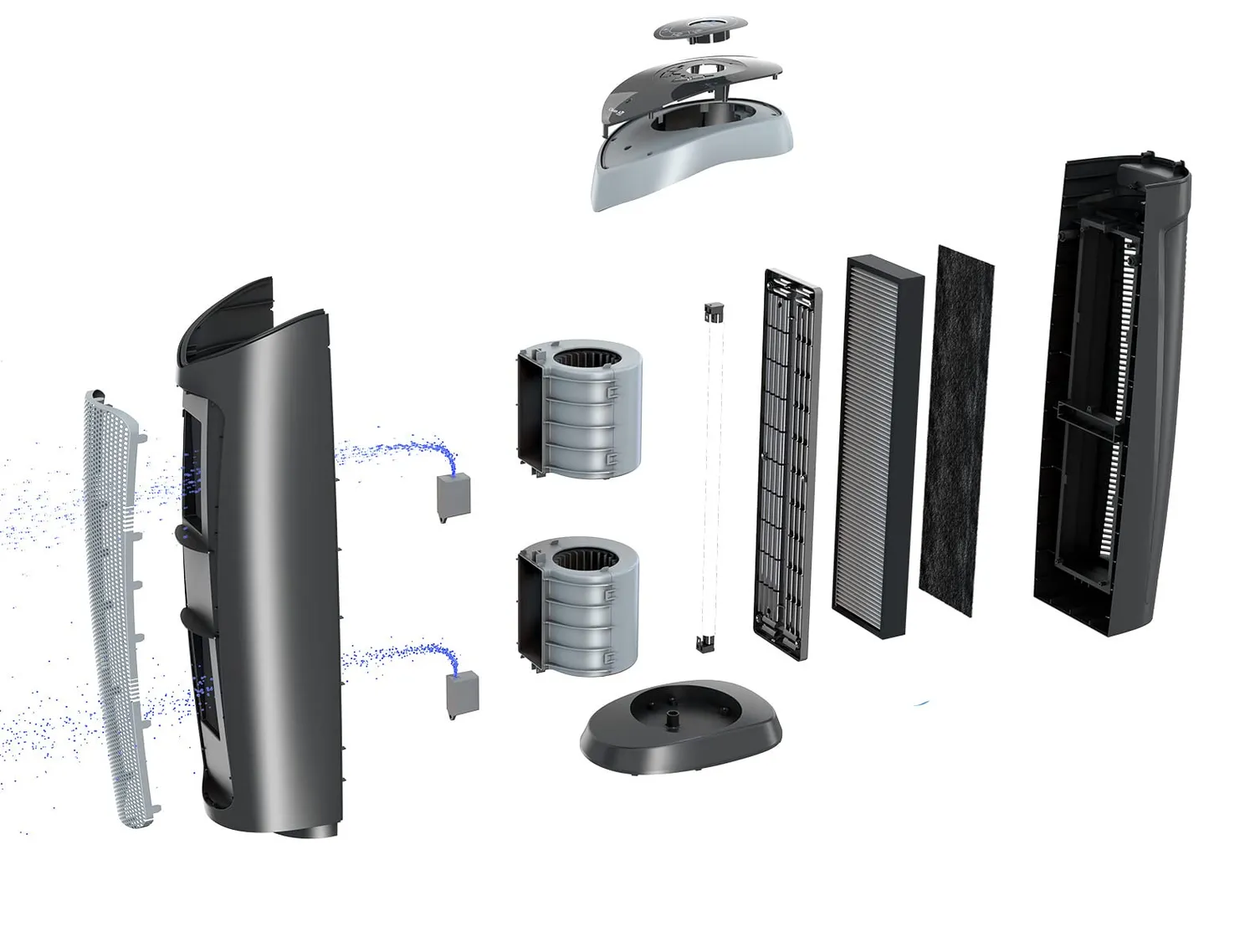 Clean Air Optima CA-508 purificateur d’air noir 80 m² HEPA