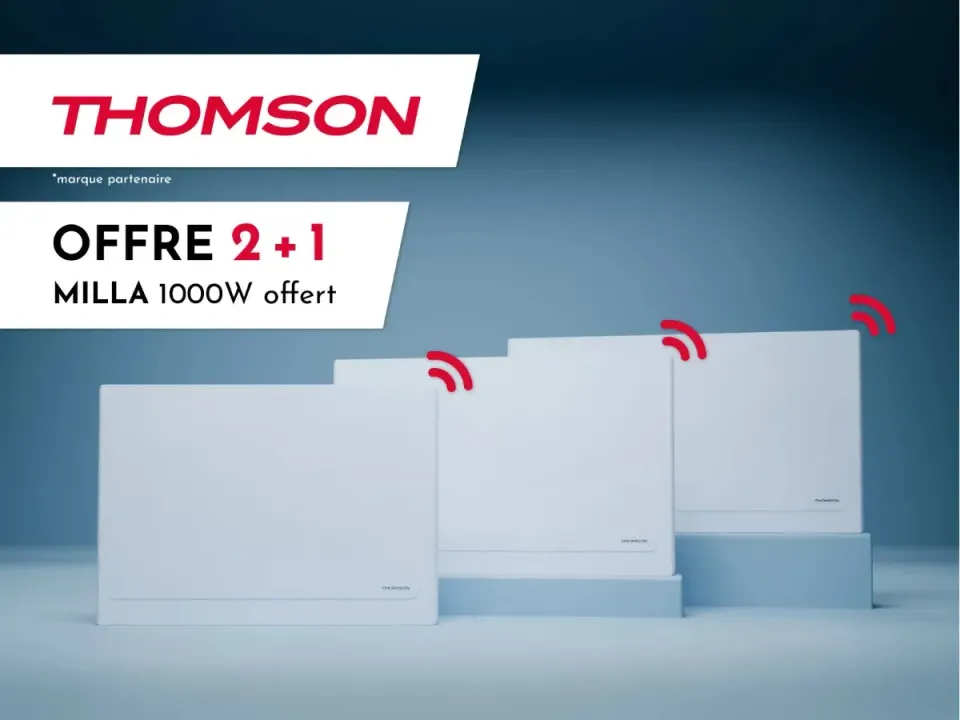 Thomson Milla pack 3 radiateurs connectés céramique 2+1