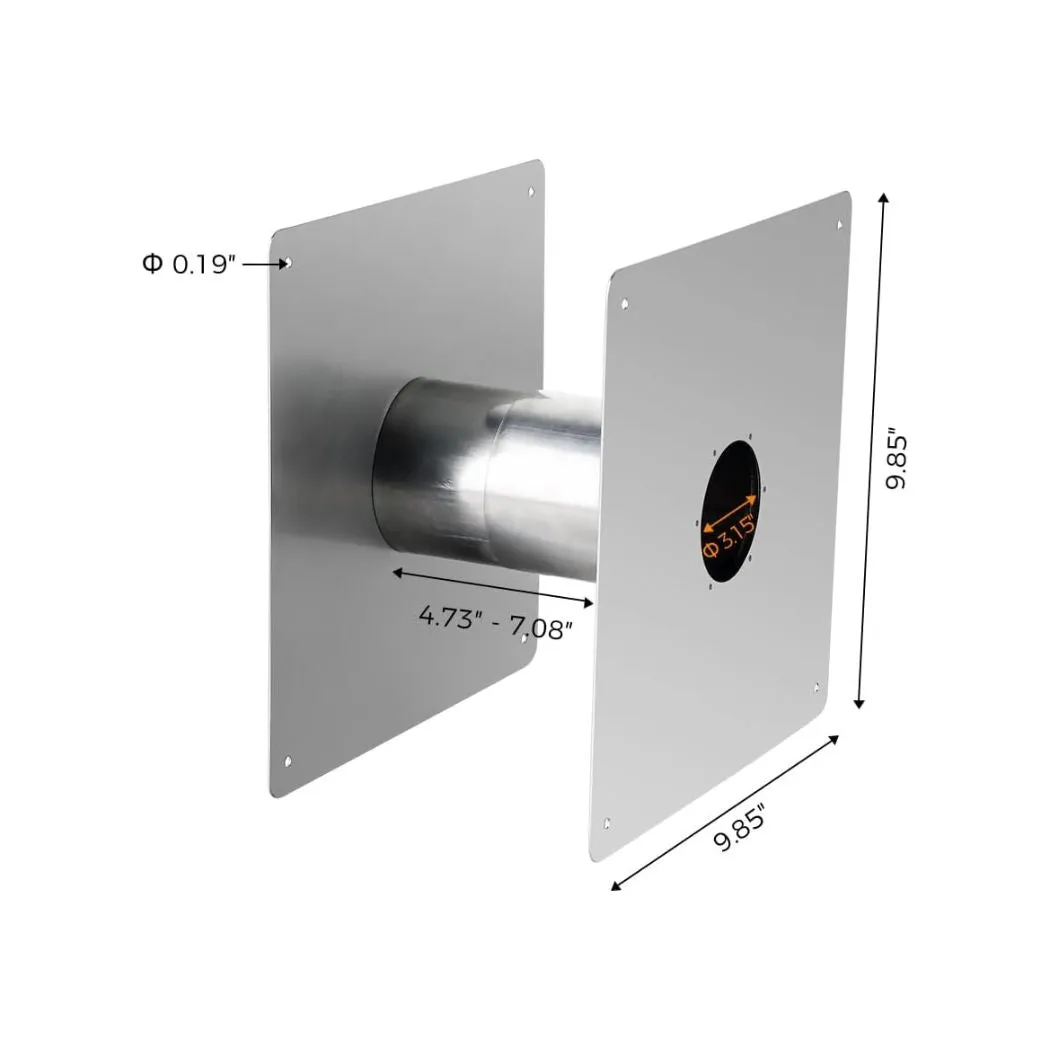 Camplux manchon mural inox 3,15 pouces chauffe-eau gaz